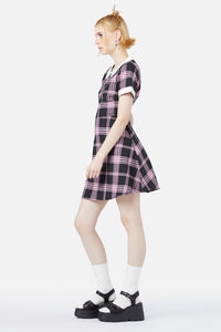 Black Friday - Ella Tartan Dress - pink-black