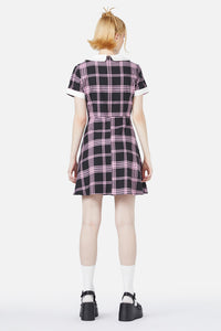 Black Friday - Ella Tartan Dress - pink-black
