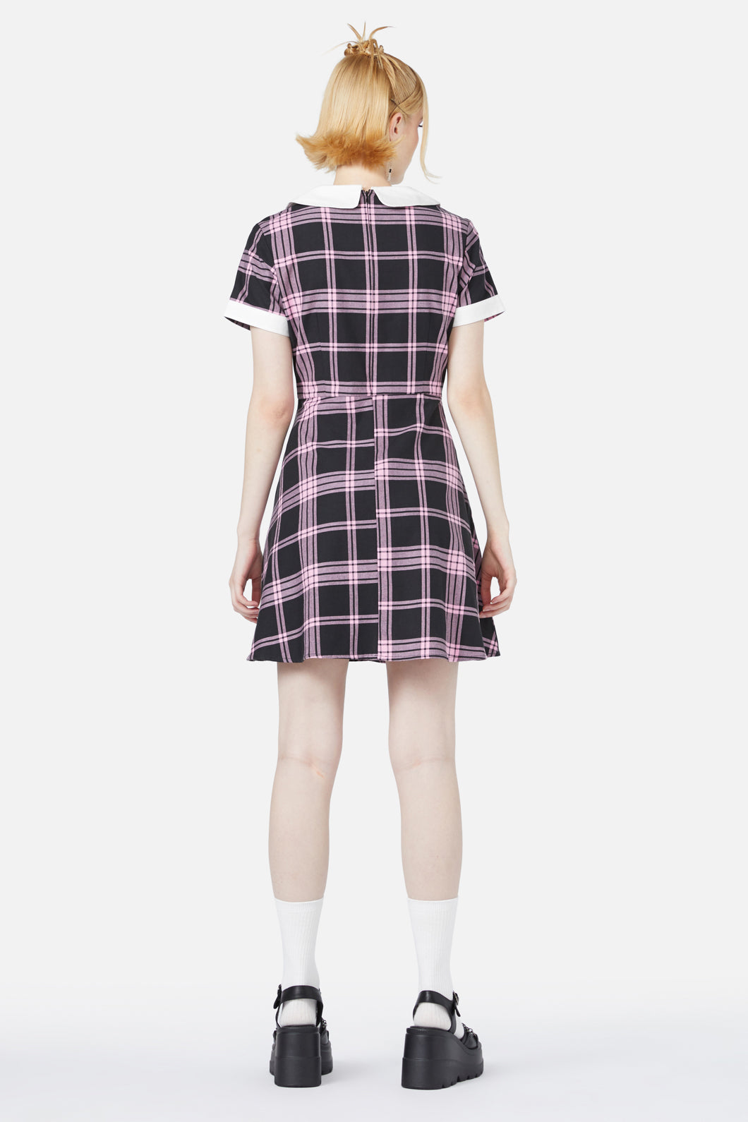 Black Friday - Ella Tartan Dress - pink-black