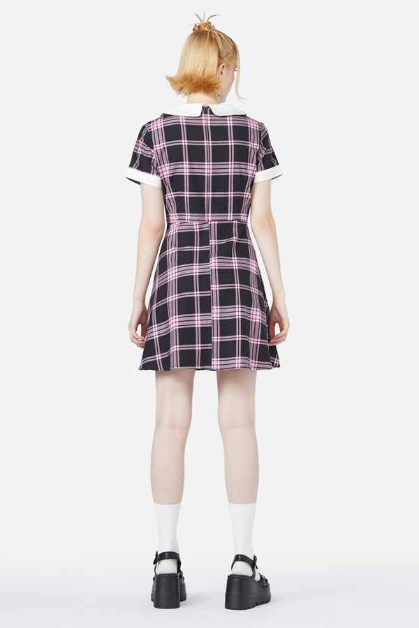Black Friday - Ella Tartan Dress - pink-black