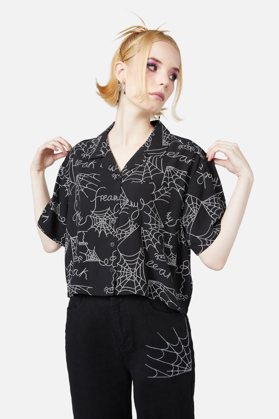 Black Friday - Entangled Printed Blouse - black