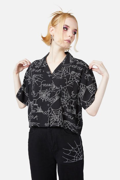 Black Friday - Entangled Printed Blouse - black