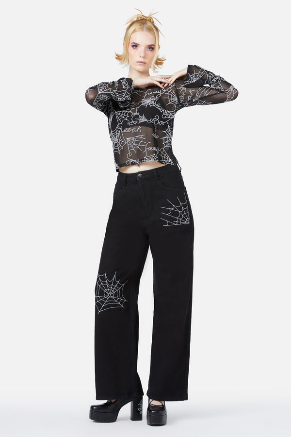 Black Friday - Elm Embroidery Jeans - black