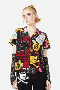 Black Friday - Kitty Riot Blouse - black