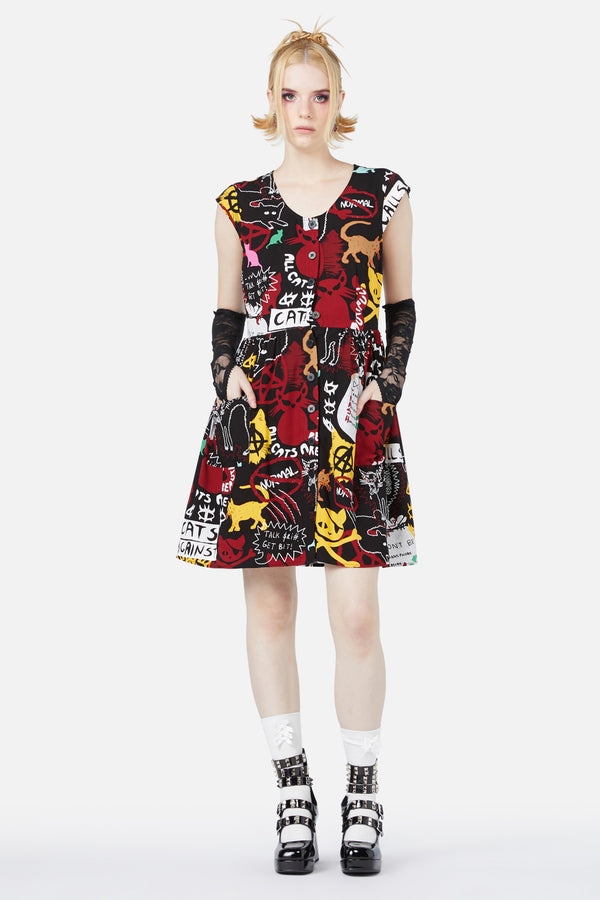 Black Friday - Kitty Riot Dress - black