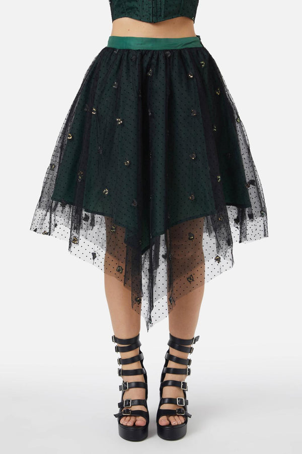 Black Friday - Hermia Tulle Skirt - black-green