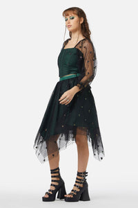 Black Friday - Hermia Tulle Skirt - black-green