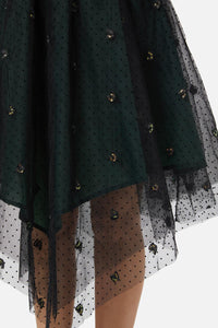 Black Friday - Hermia Tulle Skirt - black-green