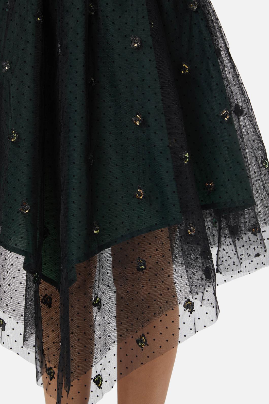 Black Friday - Hermia Tulle Skirt - black-green