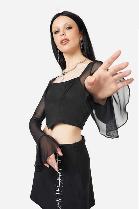 Black Friday - Wondering Mind Mesh Bodice - black