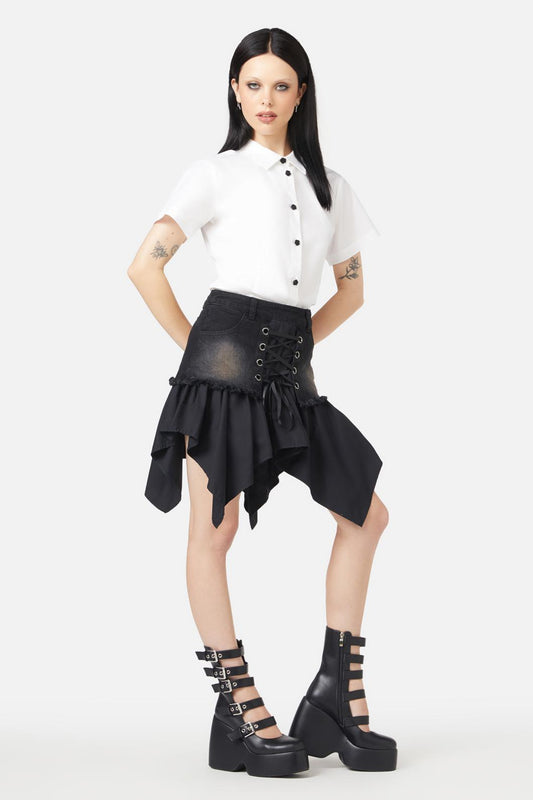 Black Friday - Frosty Air Jaggered Skort - black