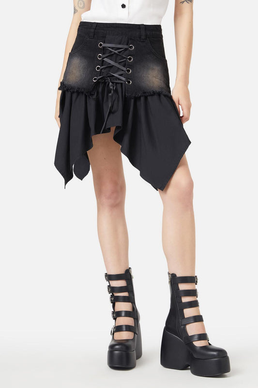 Black Friday - Frosty Air Jaggered Skort - black