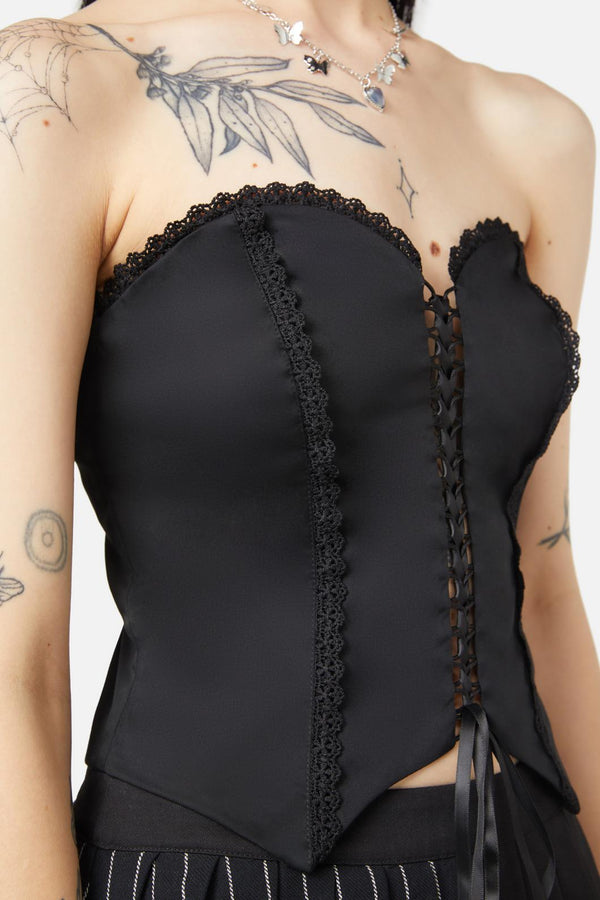 Black Friday - Frosty Air Lacey Corset - black