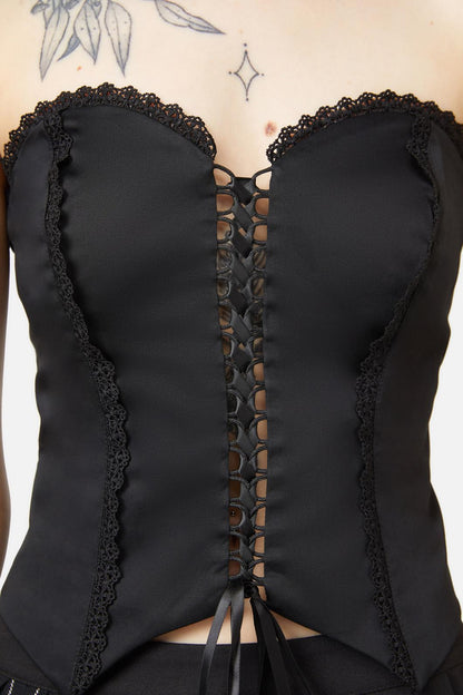 Black Friday - Frosty Air Lacey Corset - black