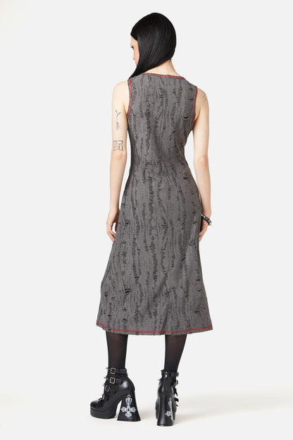 Black Friday - Lock Picker Distressed Dress - grey