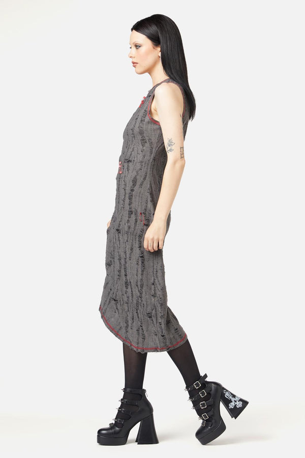 Black Friday - Lock Picker Distressed Dress - grey