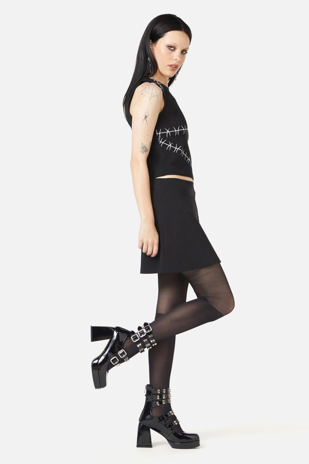 Black Friday - Stitched Up Tank - black