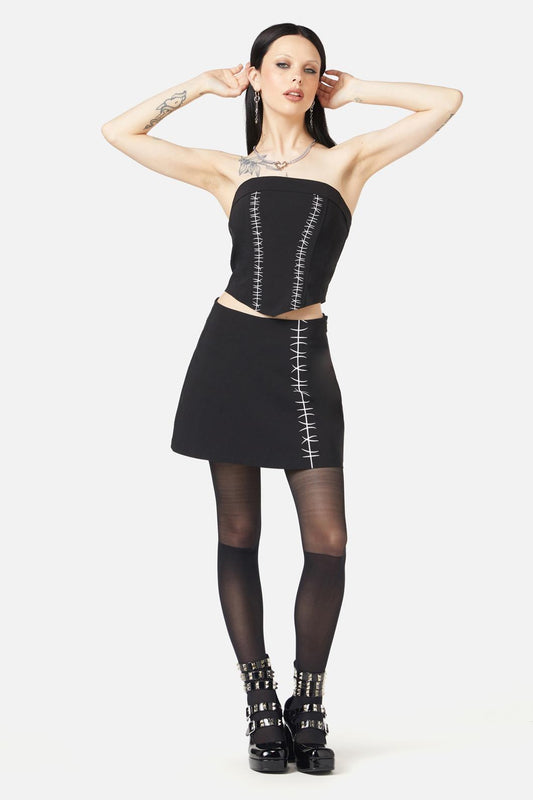 Black Friday - Stitched Up Skort - black