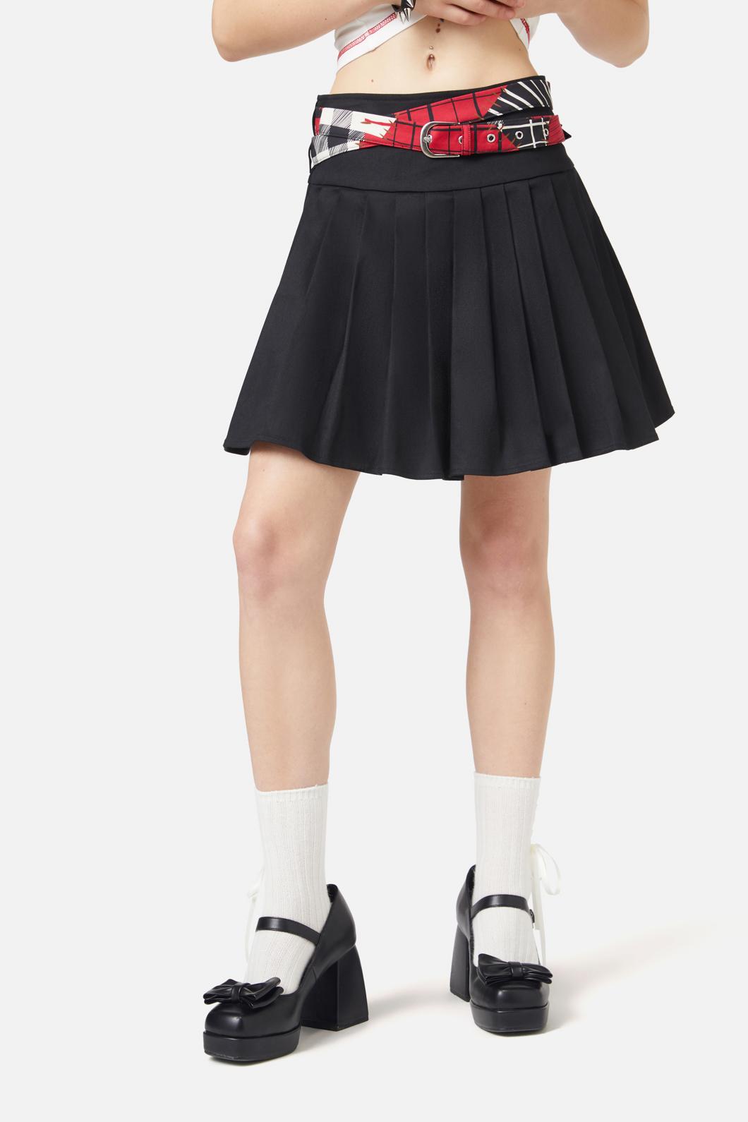 Black Friday - Machinist Pleated Skirt - black