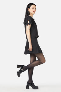 Black Friday - Moth Wing Collar Blouse - black