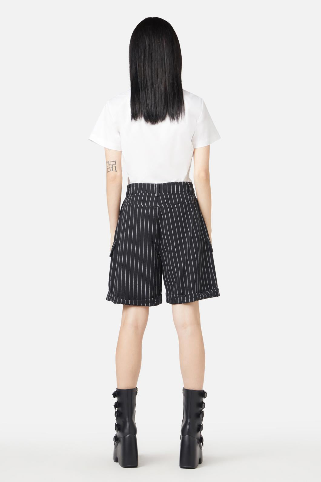 Black Friday - Sew Much Fun Stripe Shorts - black