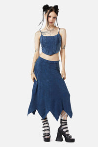 Black Friday - Whimsy Corset Top - midnight