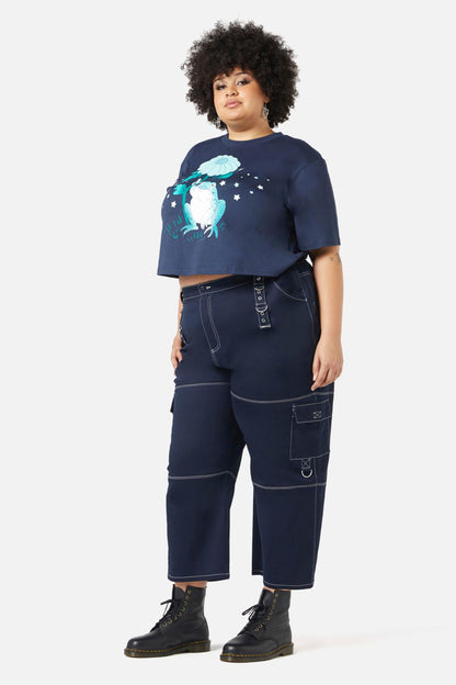 Black Friday - Curve Nocturnal Frog Tee - navy