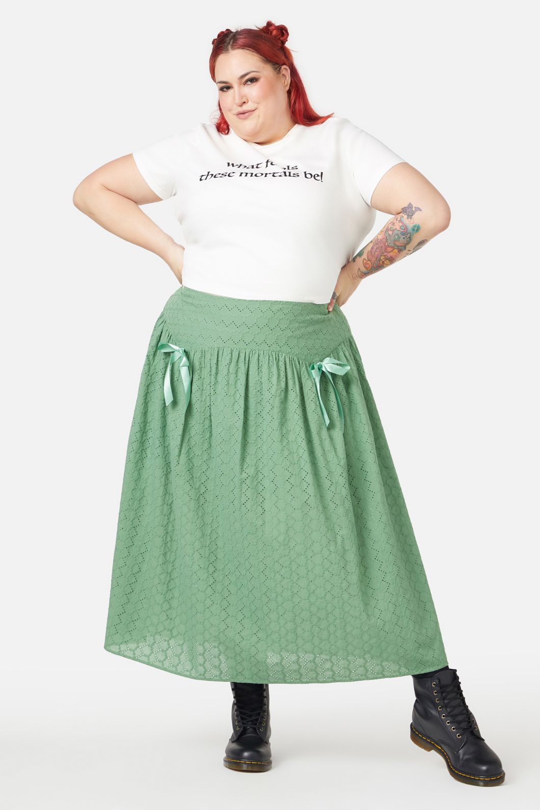 Black Friday - Curve Garden Path Skirt - green