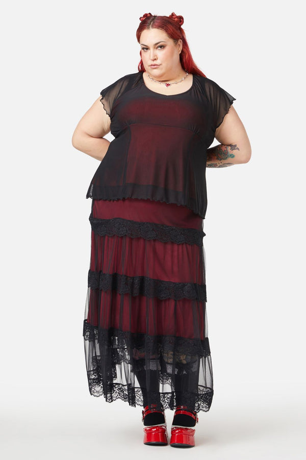 Black Friday - Curve Lock Picker Mesh Top - black