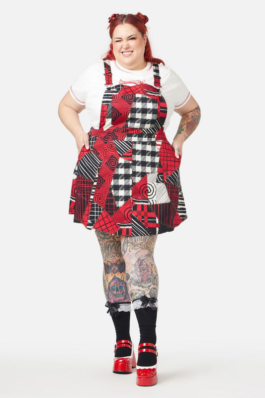 Black Friday - Curve Patched Up Pinafore - multi