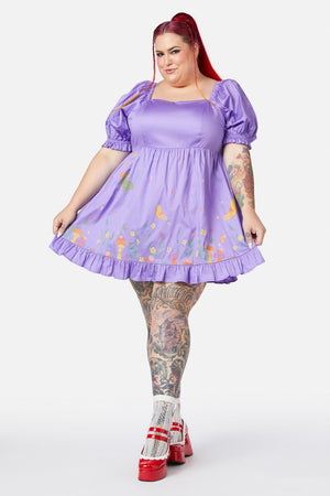 Black Friday - Curve Scenic Nights Dress - lilac