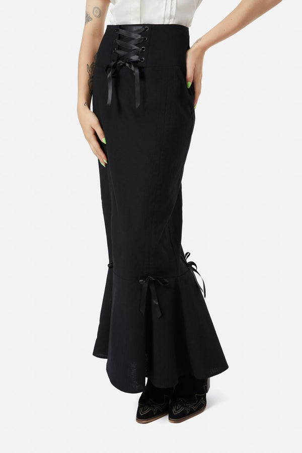 Black Friday - Saloon Ruched Skirt - black