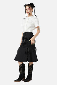 Black Friday - Saloon Ruched Skirt - black
