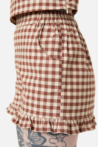 Black Friday - Saloon Gingham Shorts - cream-brown
