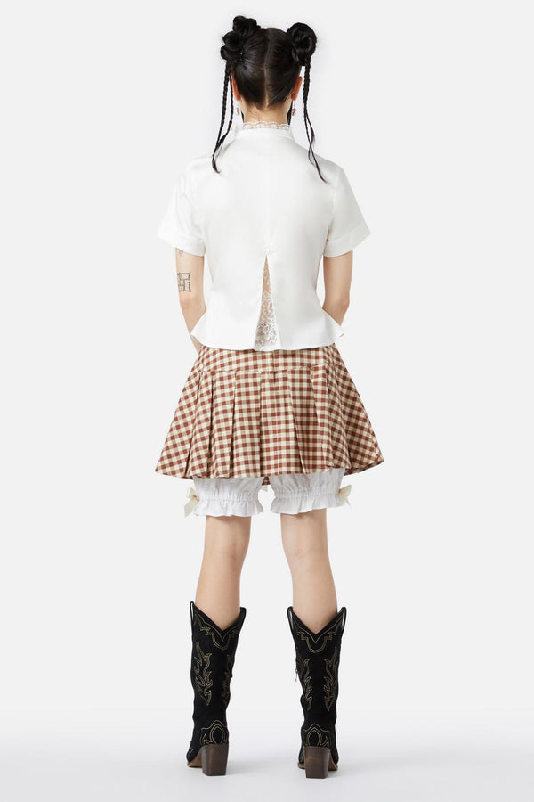 Black Friday - Sunset Lace Trim Blouse - cream