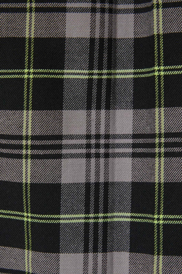 Black Friday - Encounter Tartan Midi Skirt - black-green