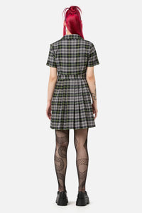 Black Friday - Encounter Tartan Dress - black-green