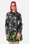 Black Friday - Possess Print Blouse - black