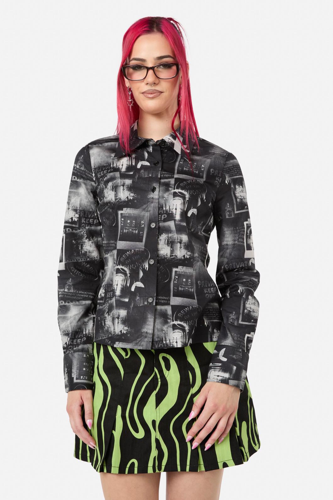 Black Friday - Possess Print Blouse - black