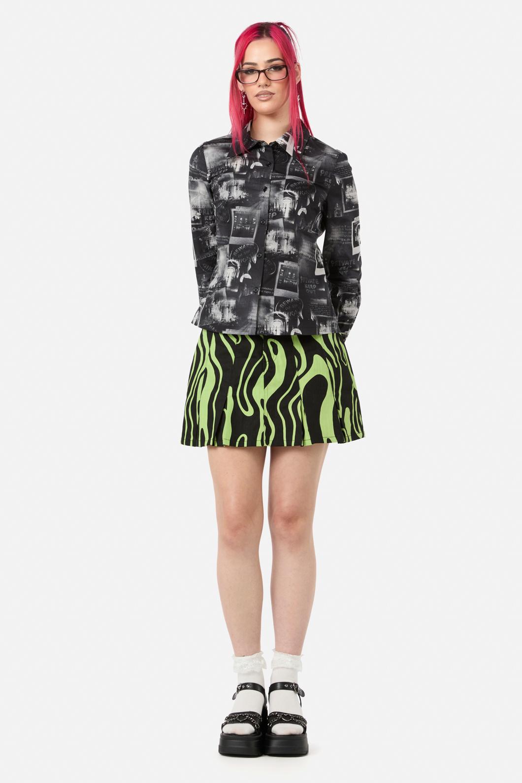 Black Friday - Possess Print Blouse - black