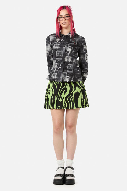 Black Friday - Possess Print Blouse - black