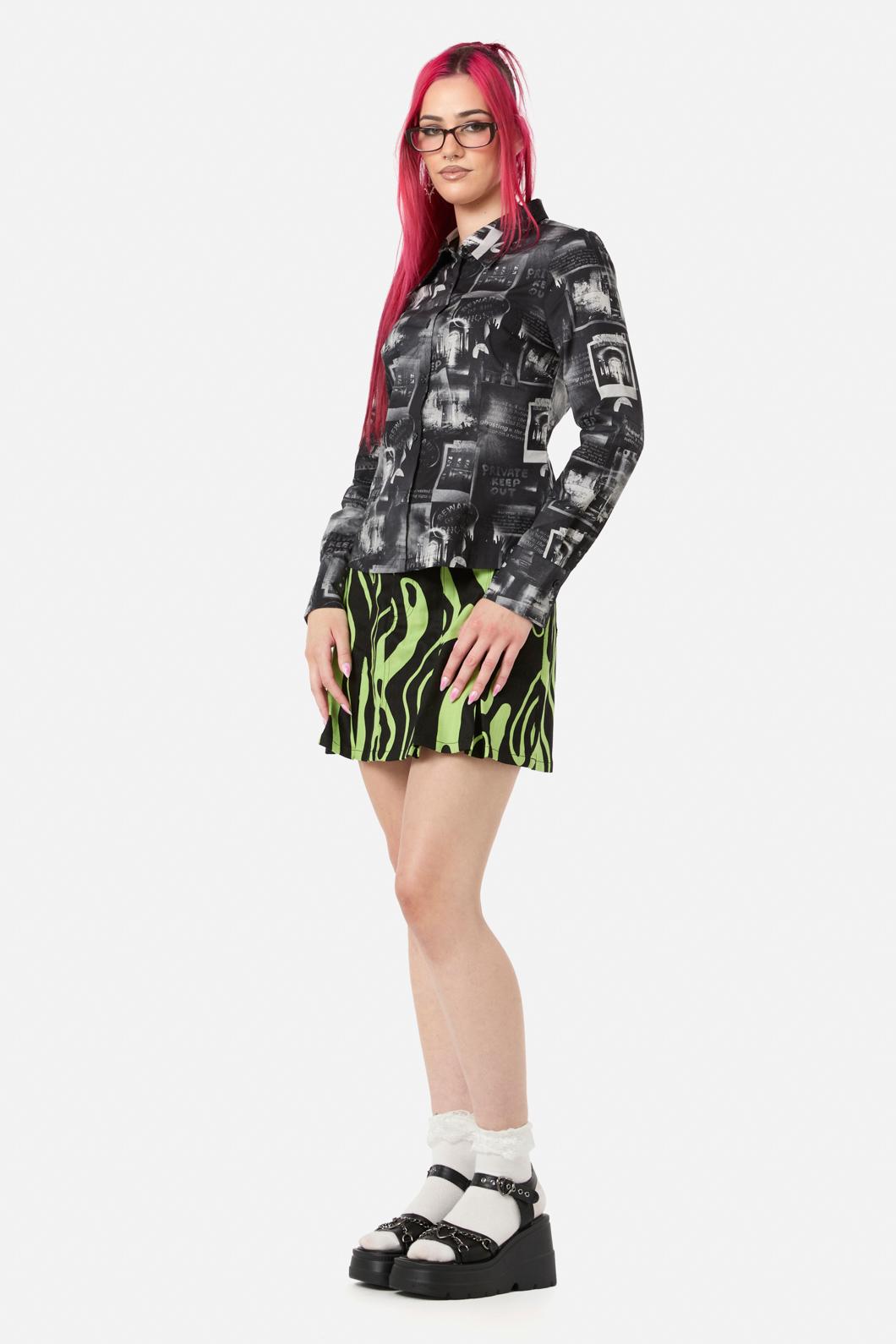 Black Friday - Possess Print Blouse - black