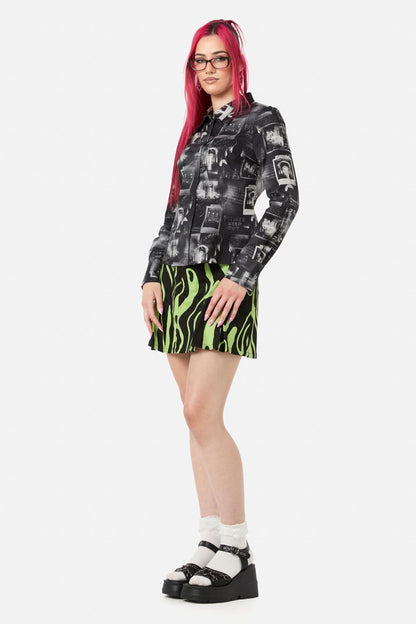 Black Friday - Possess Print Blouse - black