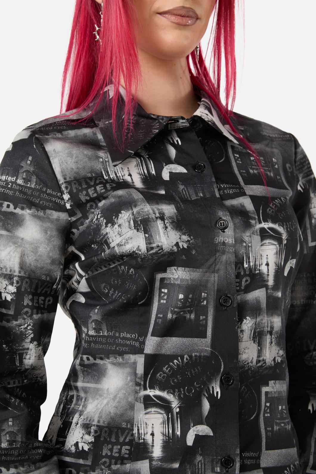 Black Friday - Possess Print Blouse - black