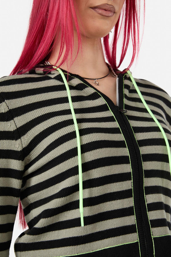 Black Friday - Unsolved Knit Cardi - black-grey