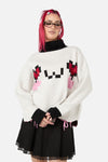 Black Friday - Ghostie Face Knit - white