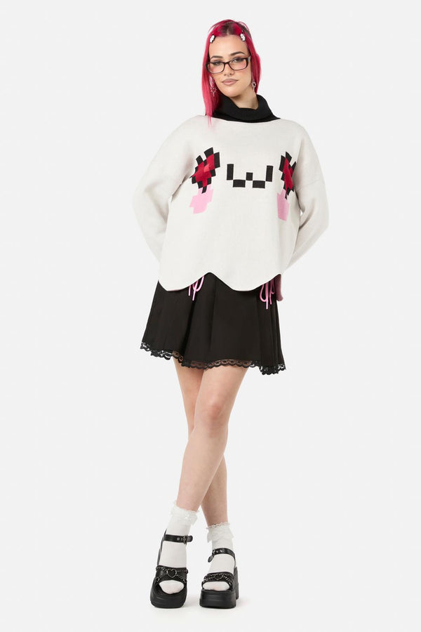 Black Friday - Ghostie Face Knit - white