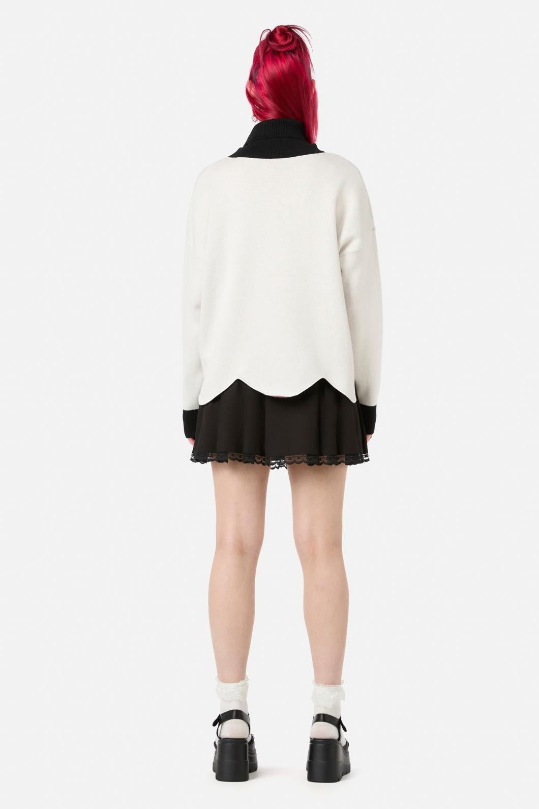 Black Friday - Ghostie Face Knit - white