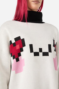 Black Friday - Ghostie Face Knit - white