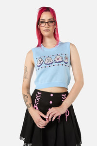 Black Friday - Ghostie Knit Vest - blue